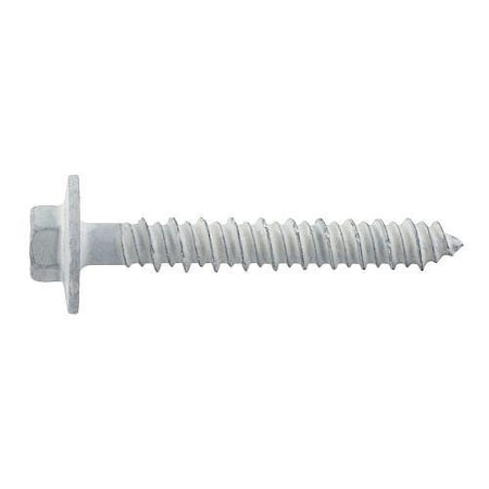Dewalt Concrete Screw Anchor, 1/4" Dia., Hex Flange Washer, 2-1/4" L, Carbon Steel Stalgard White DEW DFM2ELD285